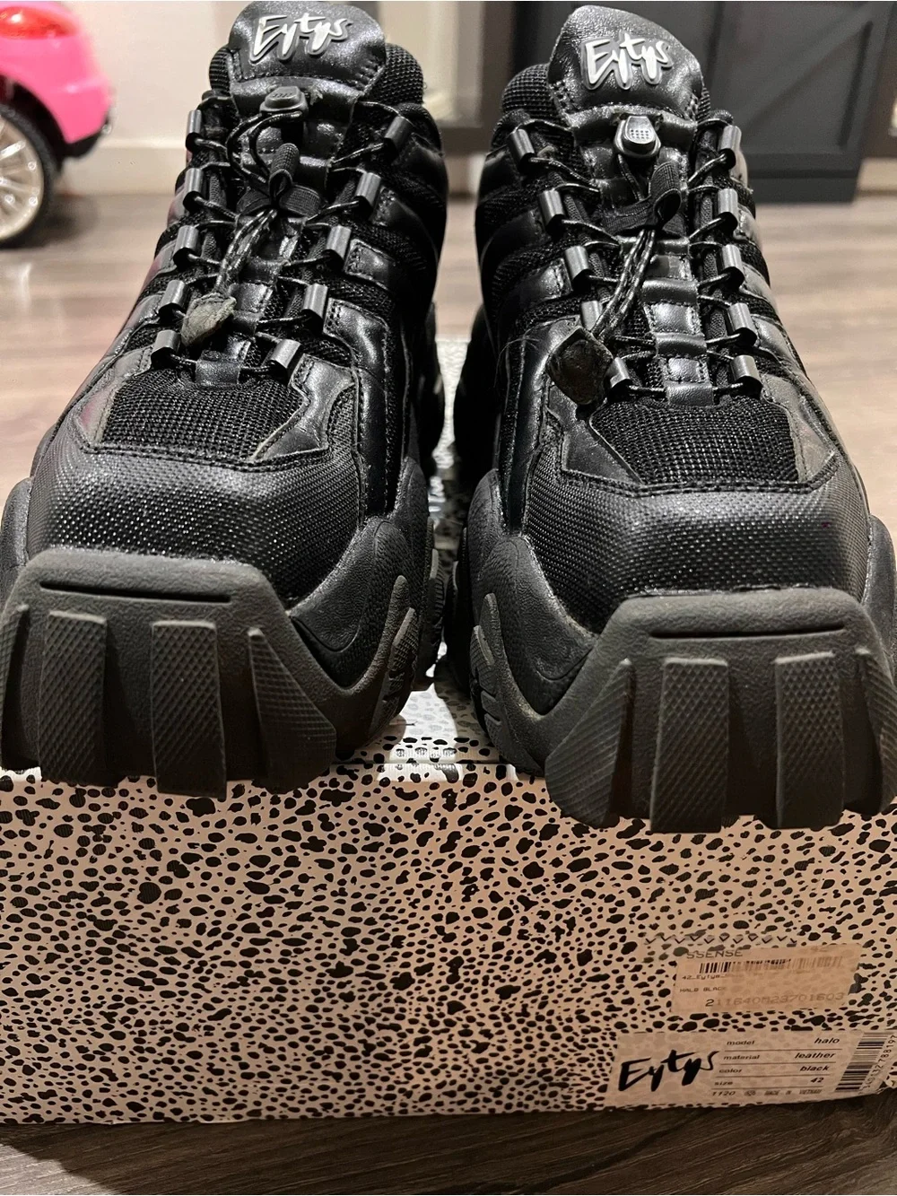 Eytys Halo Black Leather Sneakers